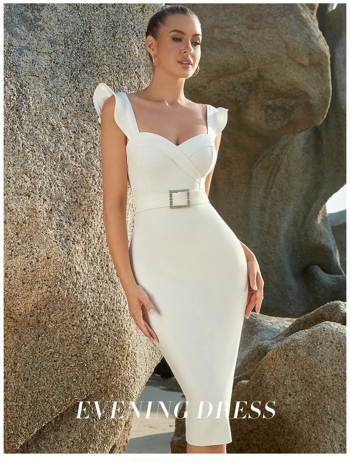 Adyce New Summer Sleeveless V-Neck Bandage Dress - Sexy Ruffled Belt Bodycon Party Dress for Women