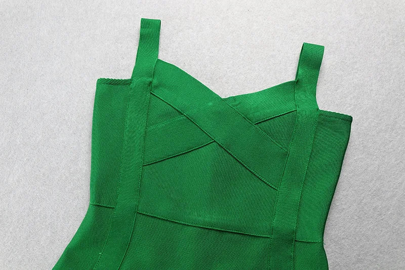 High-Quality Bodycon Bandage Dress - Rayon Knee-Length Evening Party Dress