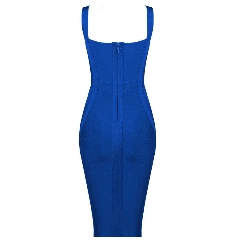 High-Quality Bodycon Bandage Dress - Rayon Knee-Length Evening Party Dress