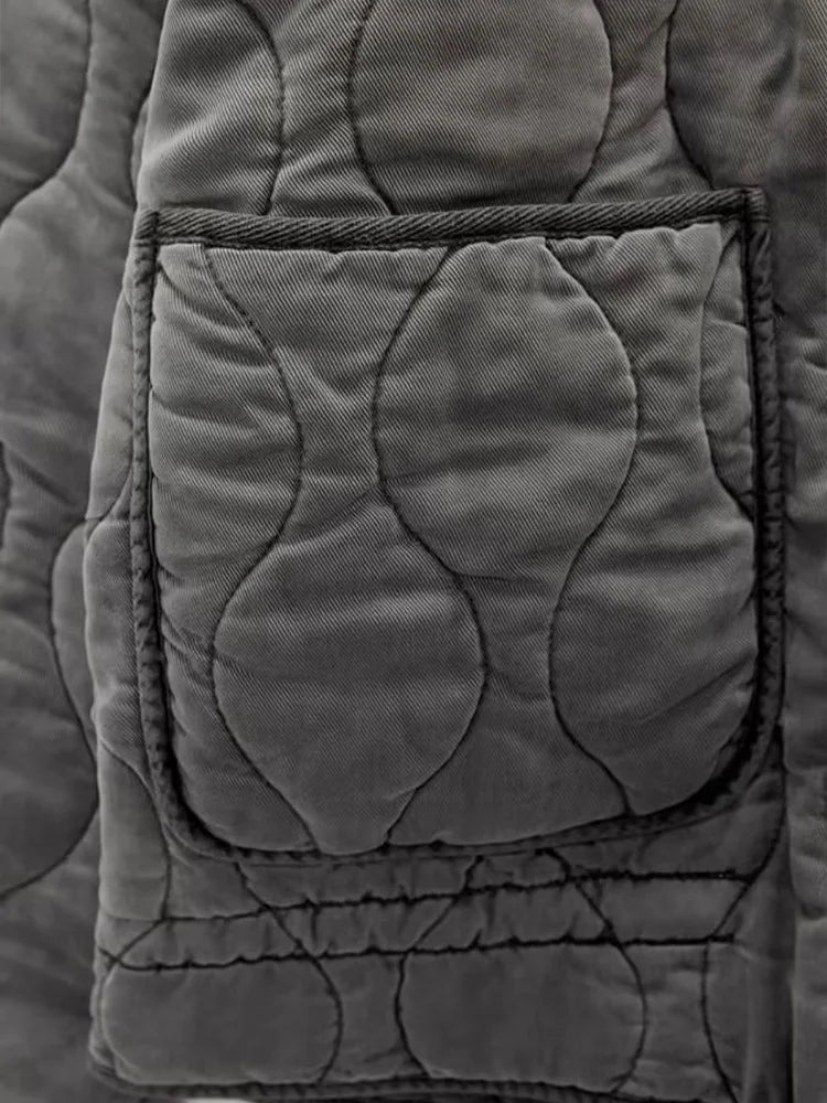 Drawstring vintage Drawstring Cotton Jacket