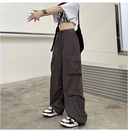 Women's Low Waist Baggy Joggers - Y2K Streetwear