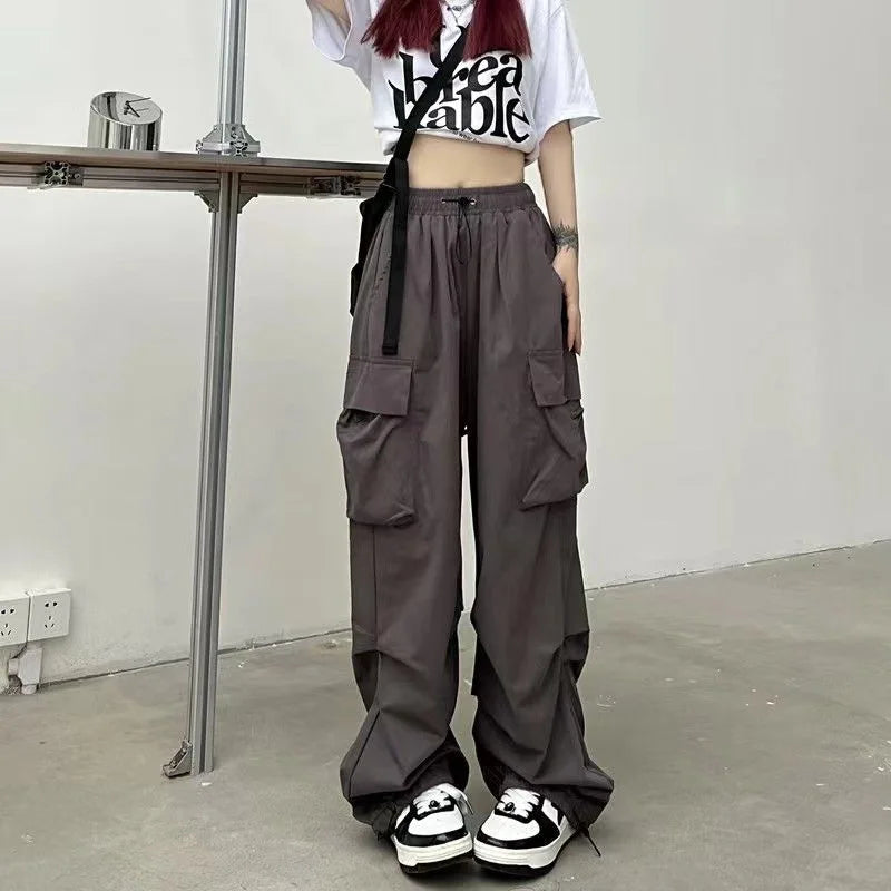 Women's Low Waist Baggy Joggers - Y2K Streetwear