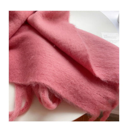 Luxury Cashmere Women's Scarf - Bright Solid Colors, Winter Shawl & Thick Pashmina Wrap