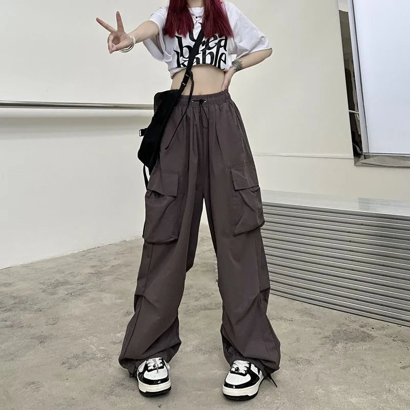 Women's Low Waist Baggy Joggers - Y2K Streetwear