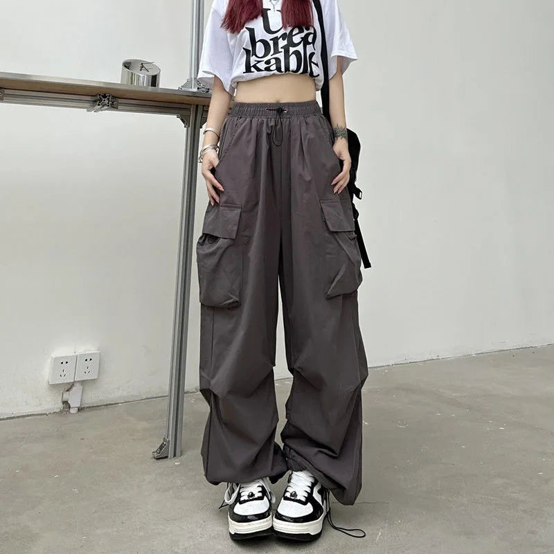 Women's Low Waist Baggy Joggers - Y2K Streetwear