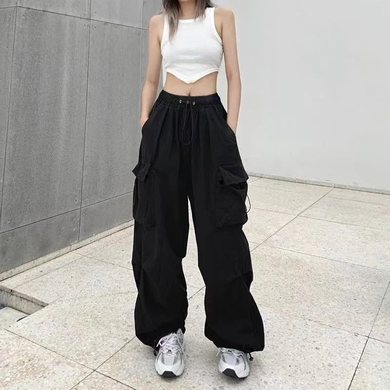 Women's Low Waist Baggy Joggers - Y2K Streetwear