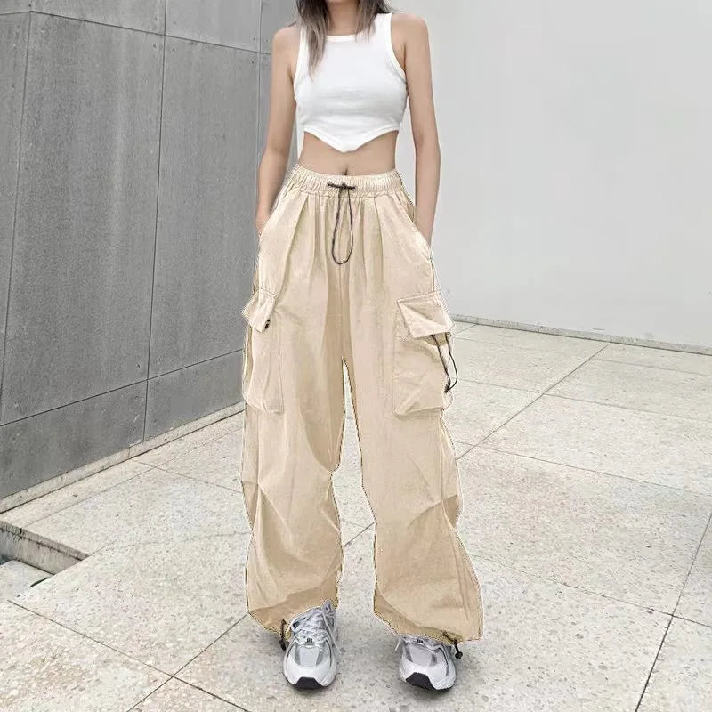 Women's Low Waist Baggy Joggers - Y2K Streetwear