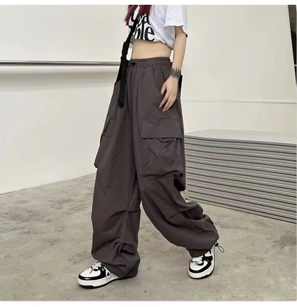 Women's Low Waist Baggy Joggers - Y2K Streetwear