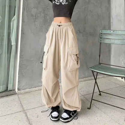 Women's Low Waist Baggy Joggers - Y2K Streetwear