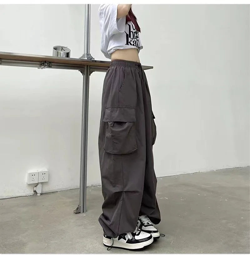 Women's Low Waist Baggy Joggers - Y2K Streetwear