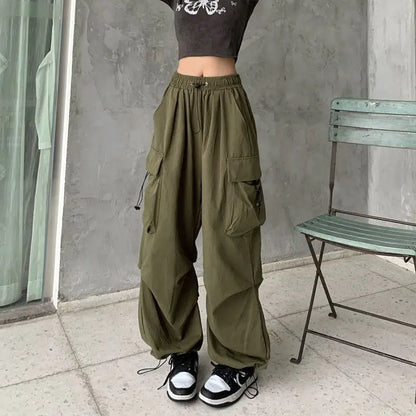 Women's Low Waist Baggy Joggers - Y2K Streetwear