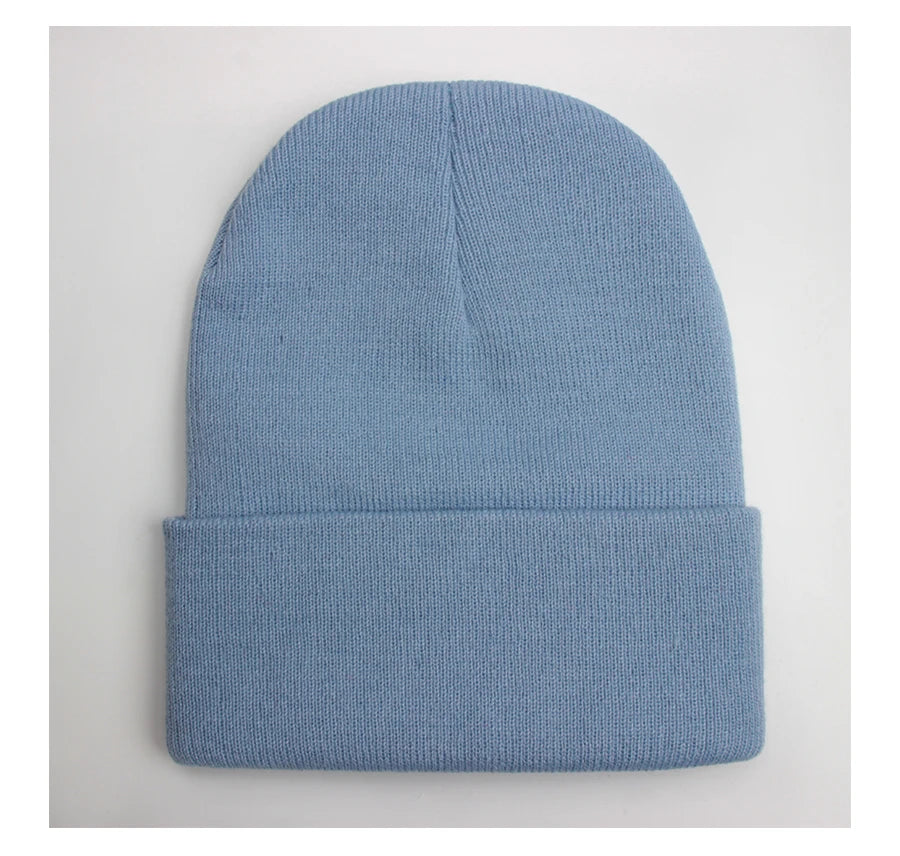 Unisex Wool Blend Beanie – Soft & Warm Knitted Cap for Winter