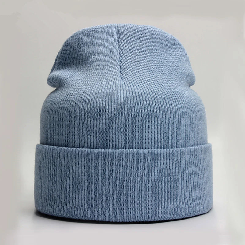 Unisex Wool Blend Beanie – Soft & Warm Knitted Cap for Winter