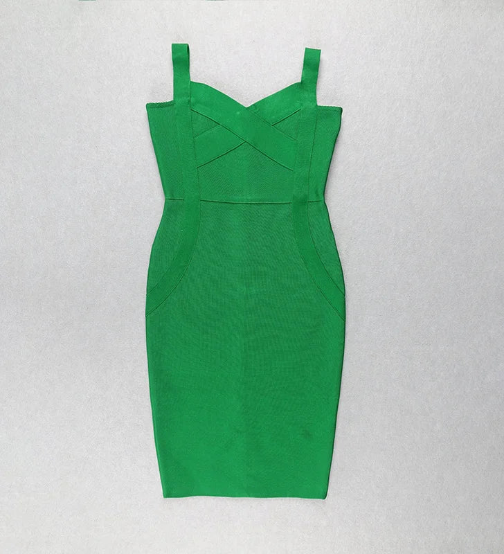 High-Quality Bodycon Bandage Dress -  Rayon Knee-Length Evening Party Dress