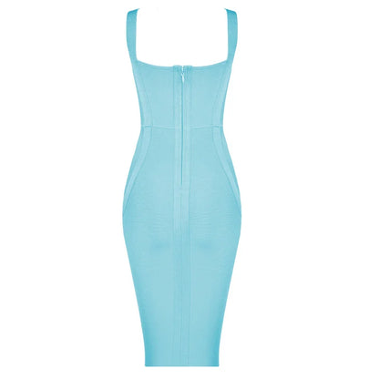 High-Quality Bodycon Bandage Dress -  Rayon Knee-Length Evening Party Dress