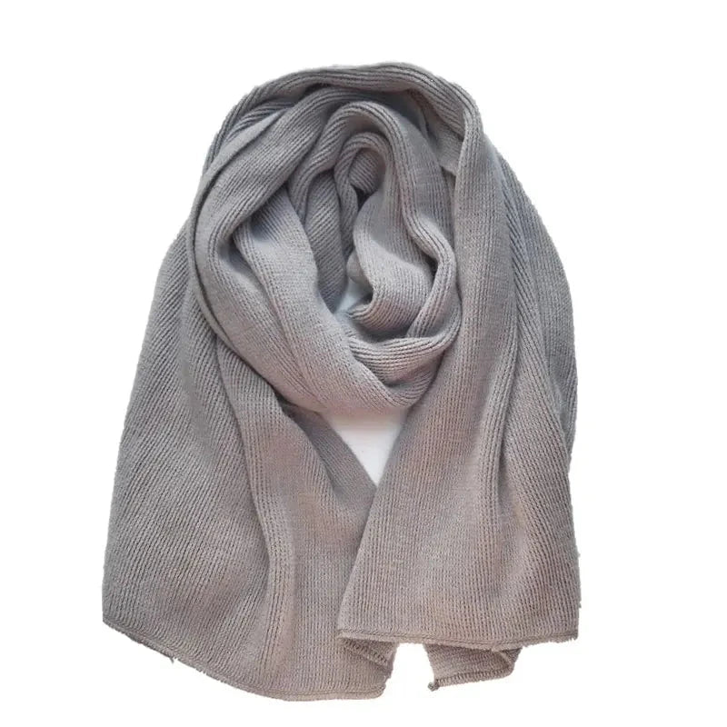 Maikun Women’s Thick Winter Scarf – Pure Color, Imitation Cashmere