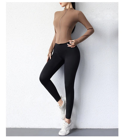 Women's Slim Fit Yoga Jacket with Zipper