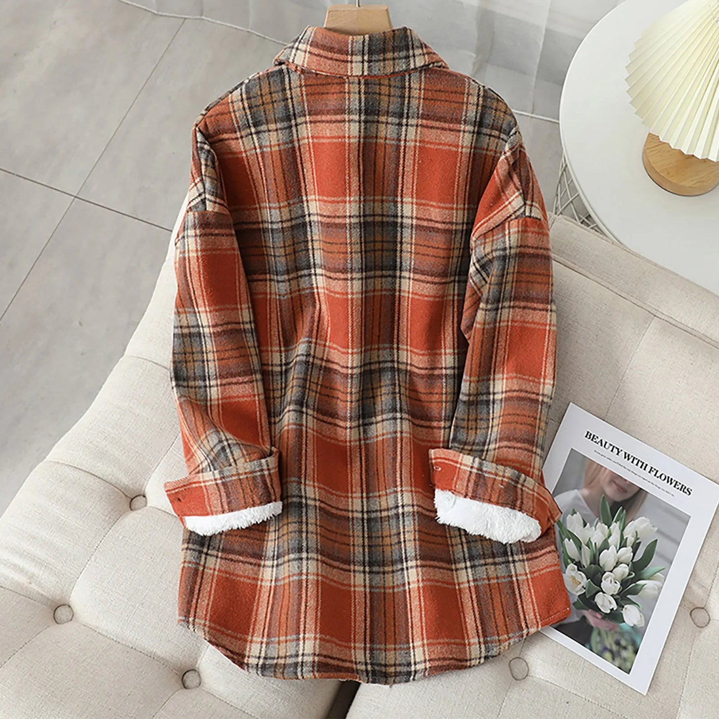 Women's Fleece-Lined Plaid Shacket