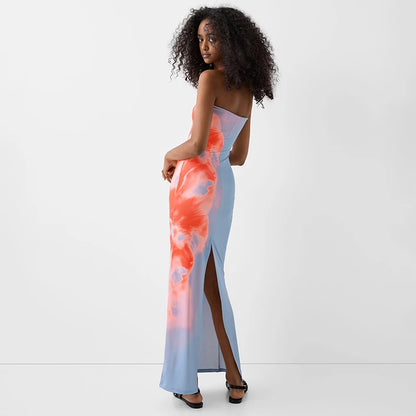 CUTENOVA Sexy Strapless Tube Maxi Dress - Off-Shoulder Backless Sundress for Women, 2024 Y2K Summer Beach Fashion