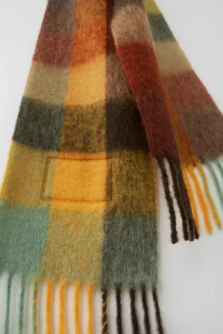 Luxury Winter Pashmina Scarf with Tassels - Designer Brand Shawl