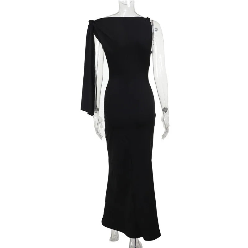 Mozision Off-Shoulder Sleeveless Maxi Dress - Elegant Bodycon Style