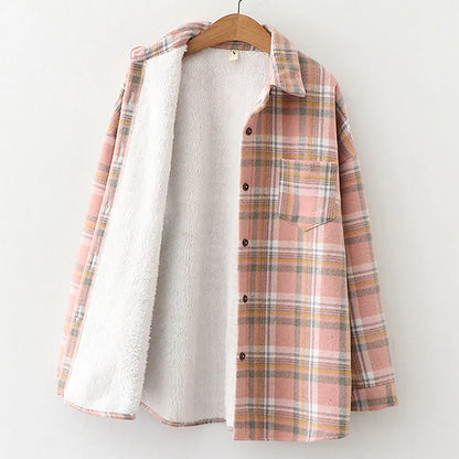 Women's Fleece-Lined Plaid Shacket