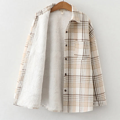 Women's Fleece-Lined Plaid Shacket