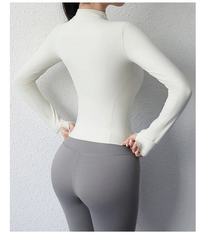 Women's Slim Fit Yoga Jacket with Zipper