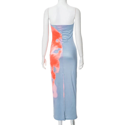 CUTENOVA Sexy Strapless Tube Maxi Dress - Off-Shoulder Backless Sundress for Women, 2024 Y2K Summer Beach Fashion