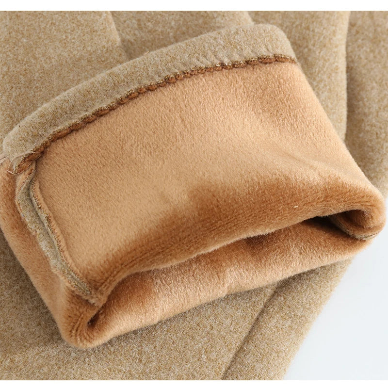 Slim Graceful Winter Gloves for Women – Vintage Pom-Pom Touchscreen & Windproof