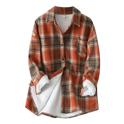 Women's Fleece-Lined Plaid Shacket