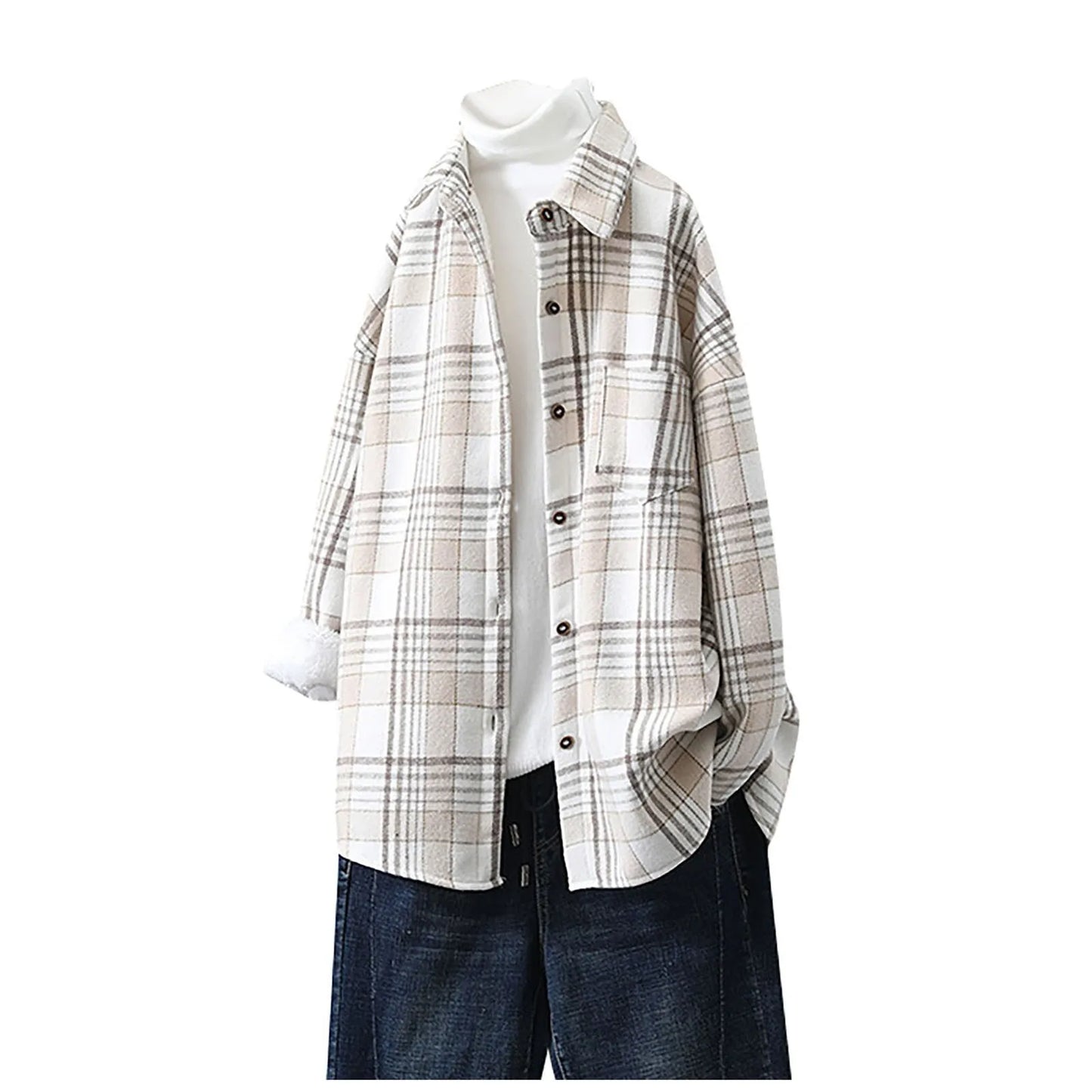 Women's Fleece-Lined Plaid Shacket