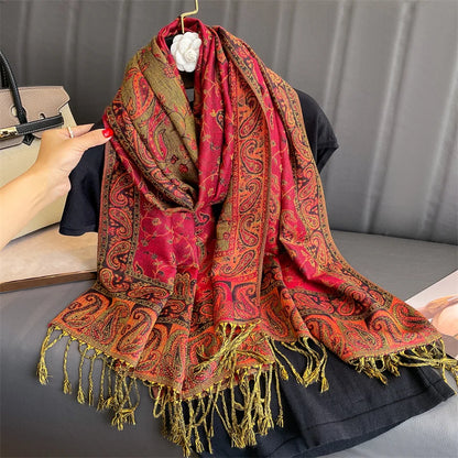 Luxury Autumn Cashmere Pashmina Shawl – Elegant Winter Wrap & Scarf