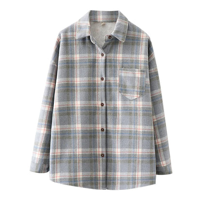 Women's Fleece-Lined Plaid Shacket