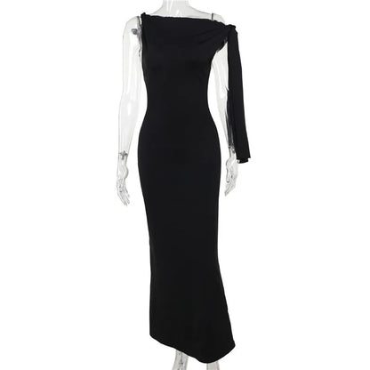 Mozision Off-Shoulder Sleeveless Maxi Dress - Elegant Bodycon Style