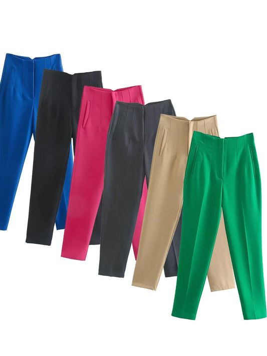 Willshela Women's High Waist Straight Pants