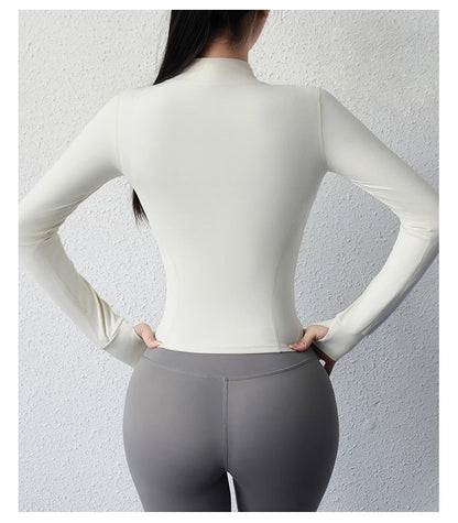 Women's Slim Fit Yoga Jacket with Zipper