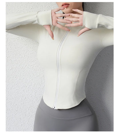 Women's Slim Fit Yoga Jacket with Zipper